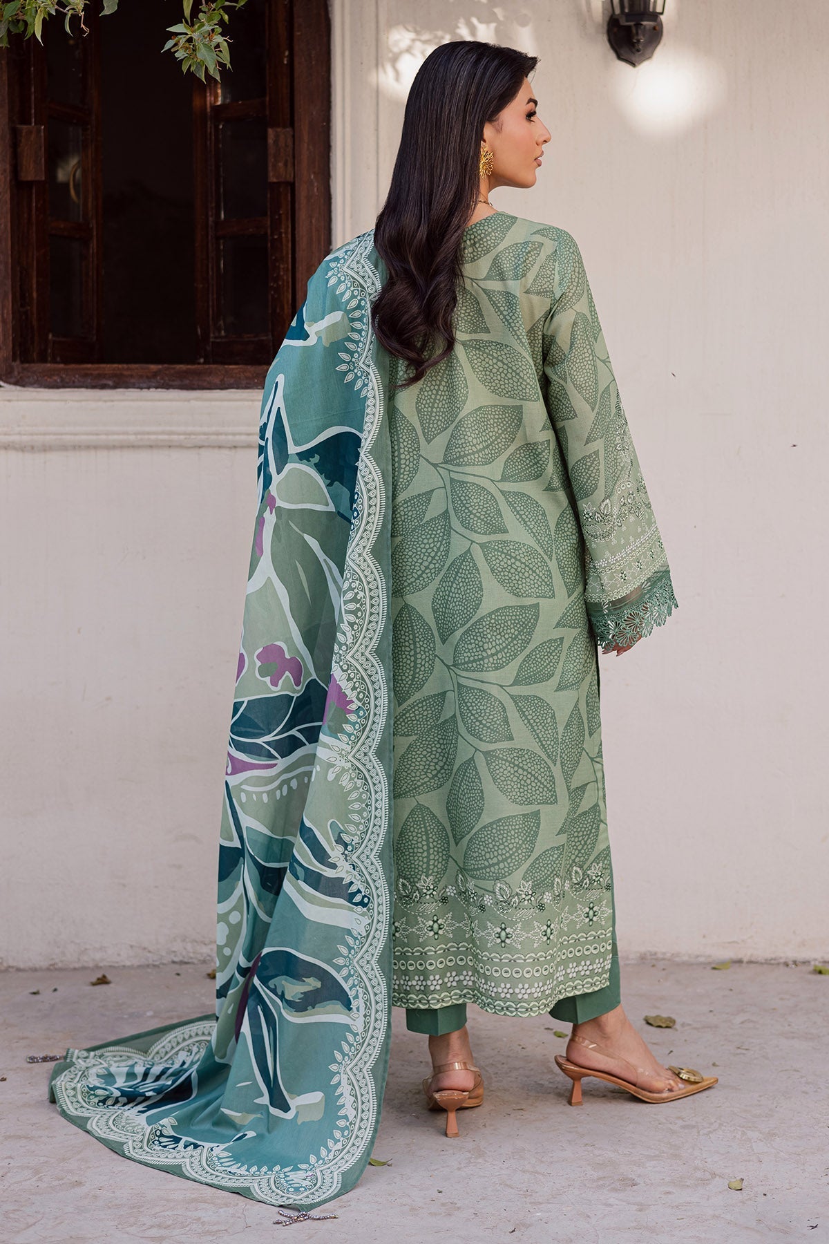 Nureh | Rania Prints | NR-02 - Casual Dress - available at Maria Faisal in UK and USA.