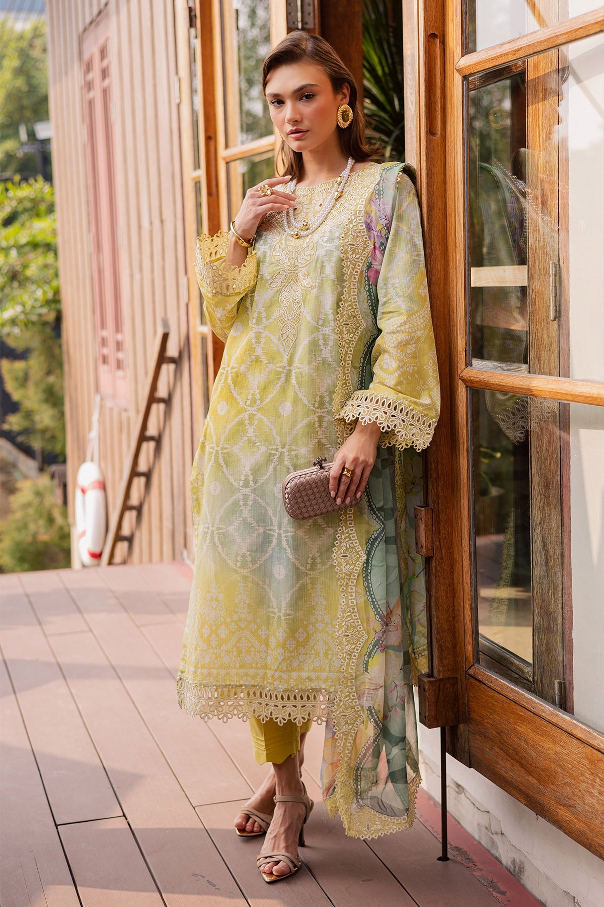 Nureh | Gardenia Lawn 26 |NSG-207 - Dress - available at Maria Faisal in UK and USA.