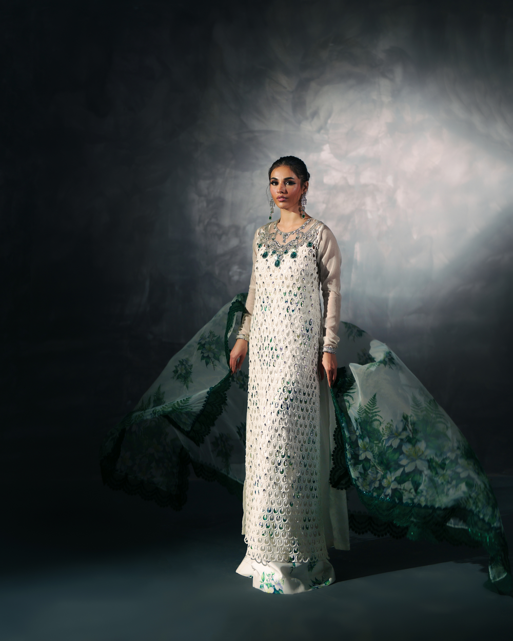 Vasal | Zyra Luxe Pret 26 | Emerald Whisper - Ladies Clothes - Maria Faisal