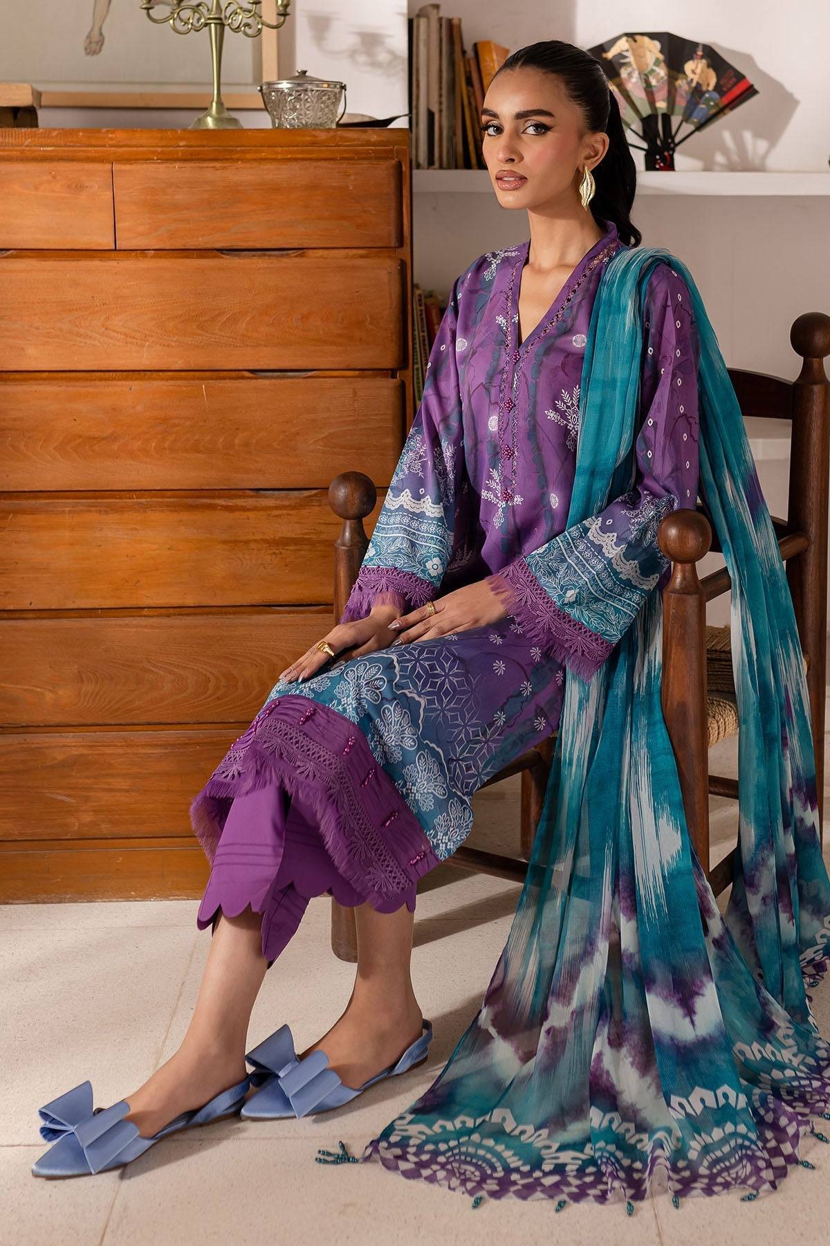 Nureh | Printed Lawn 25 | SP-149 by Maria Faisal - Registered Vendor of : Nureh - type : Ladies Clothes - 100% original wedding dresses