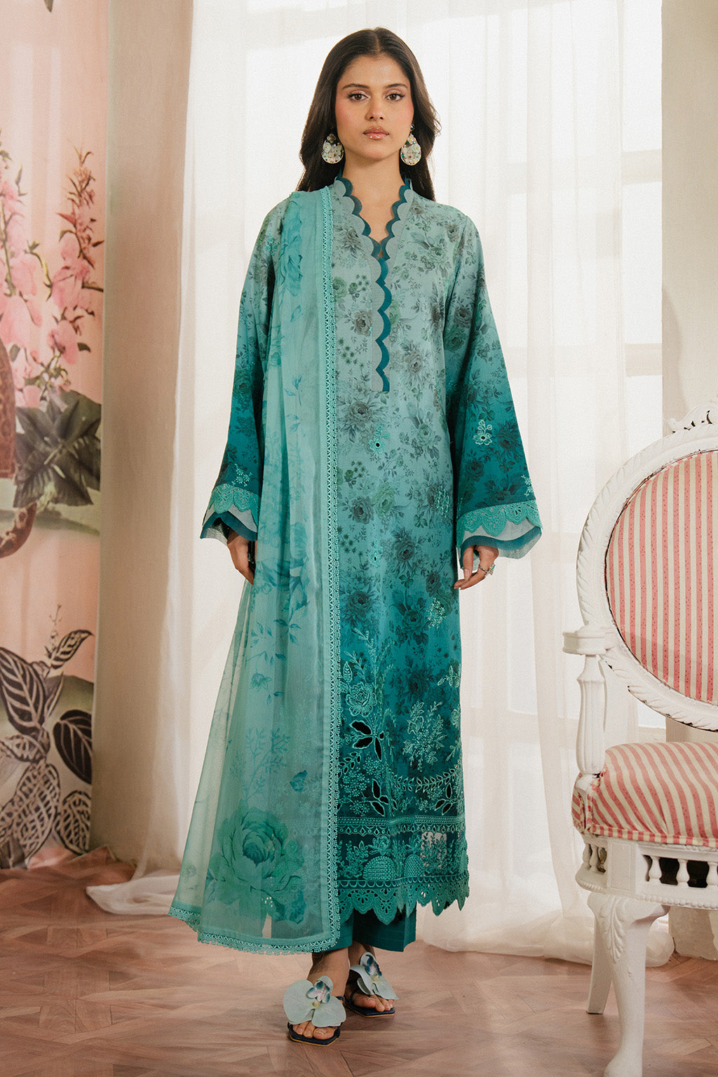 Ayzel | Armelia Printed Lawn 25 | Esmera - Ladies Clothes 