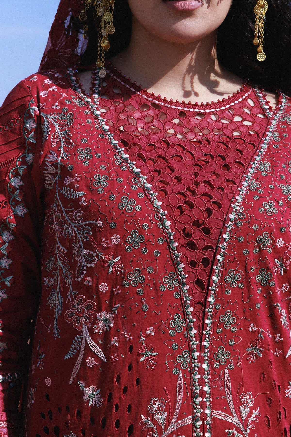 Nureh | Aman Luxe | Kiraz NE-230 - Luxury Dress - available at Maria Faisal in UK and USA.