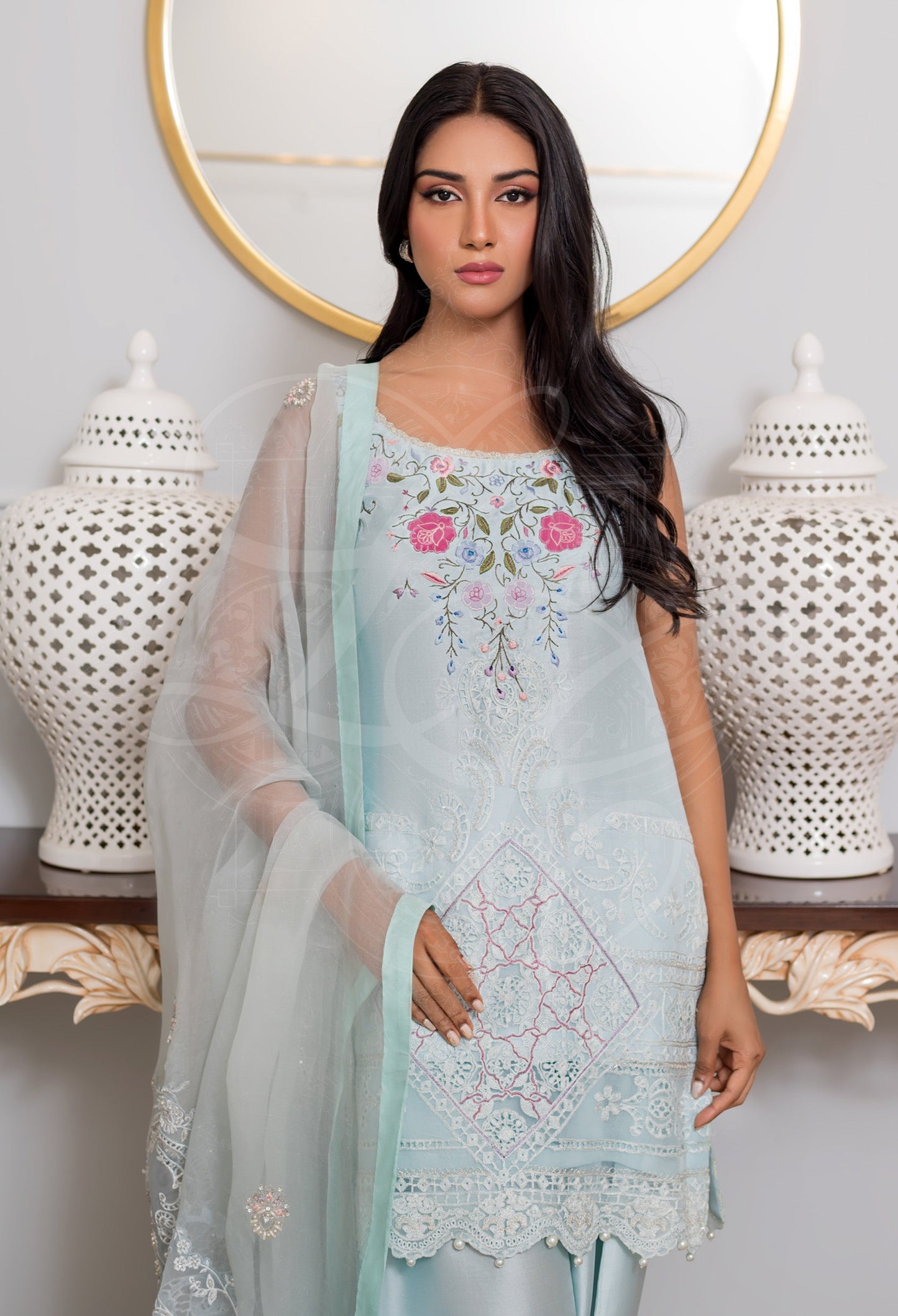 Layla Chatoor | Pret A Porter | LC-40 - Luxury Dress - available at Maria Faisal in UK and USA.
