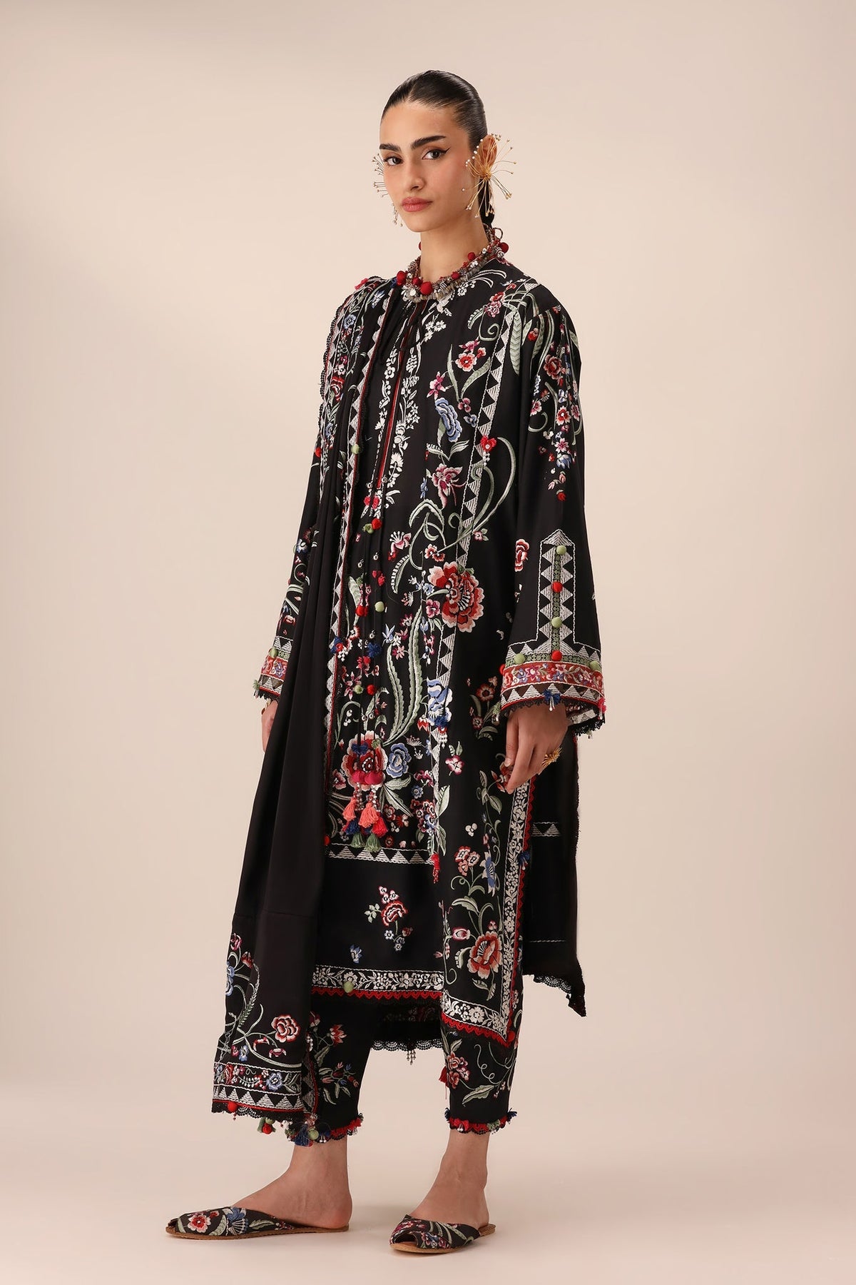 Elan | Stitched Pret 26 | ZABAR (EL26-01 A ST) - Luxury Dress - available at Maria Faisal in UK and USA.