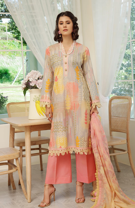 Alzohaib | Digital Printed Cambric | Colors Digital Cambric 3 Piece-CDC-25-06 - Ladies Clothes - Maria Faisal