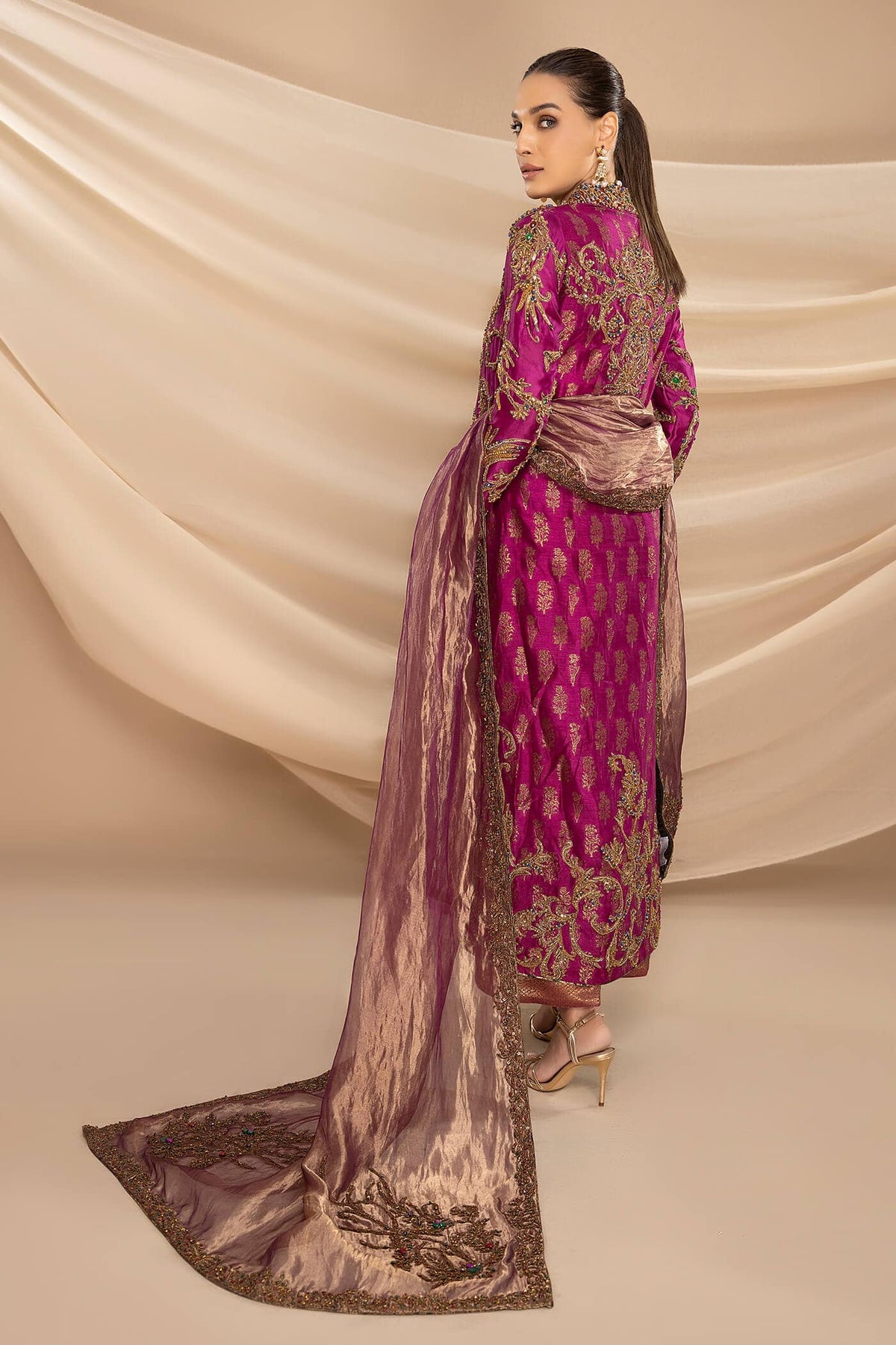 Nilofer Shahid | Shama e Mehfil | Wisaal e Yaar - Bridal Dress - available at Maria Faisal in UK and USA.