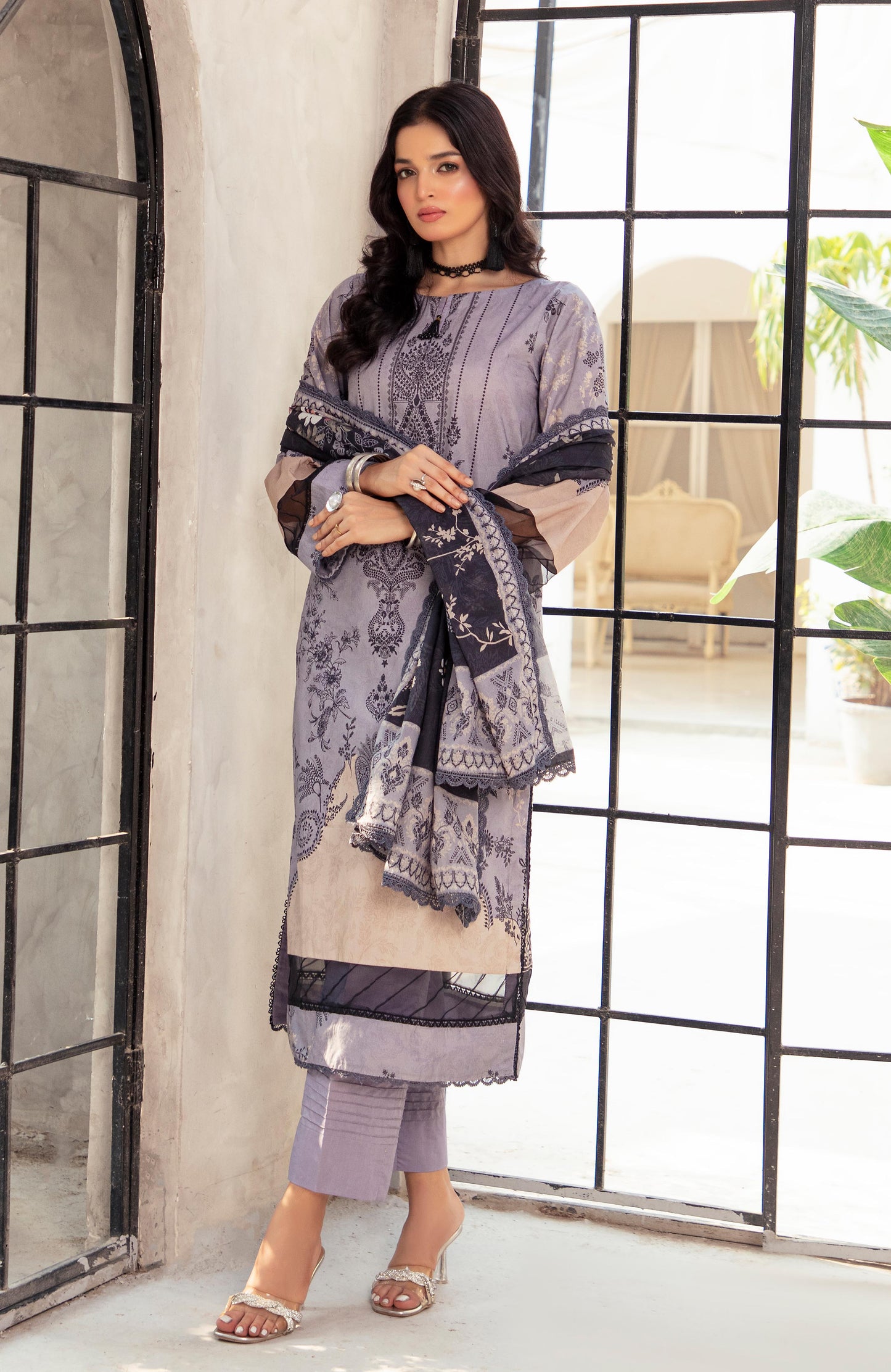 Alzohaib | Digital Printed Cambric | Colors Digital Cambric 3 Piece-CDC-2-25-06 - Ladies Clothes - Maria Faisal