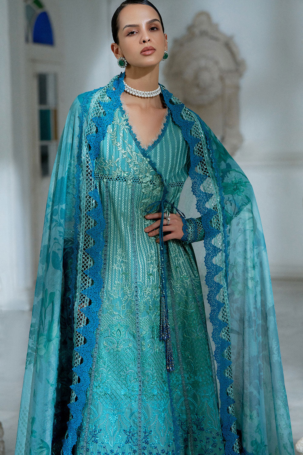 Sobia Nazir | Luxury Lawn Eid 26 | 6A - Luxury Dress - available at Maria Faisal in UK and USA.