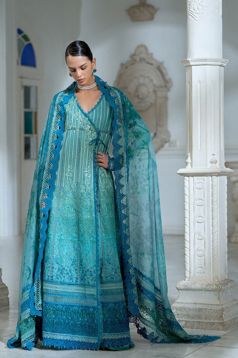 Sobia Nazir | Luxury Lawn Eid 26 | 6A - Luxury Dress - available at Maria Faisal in UK and USA.
