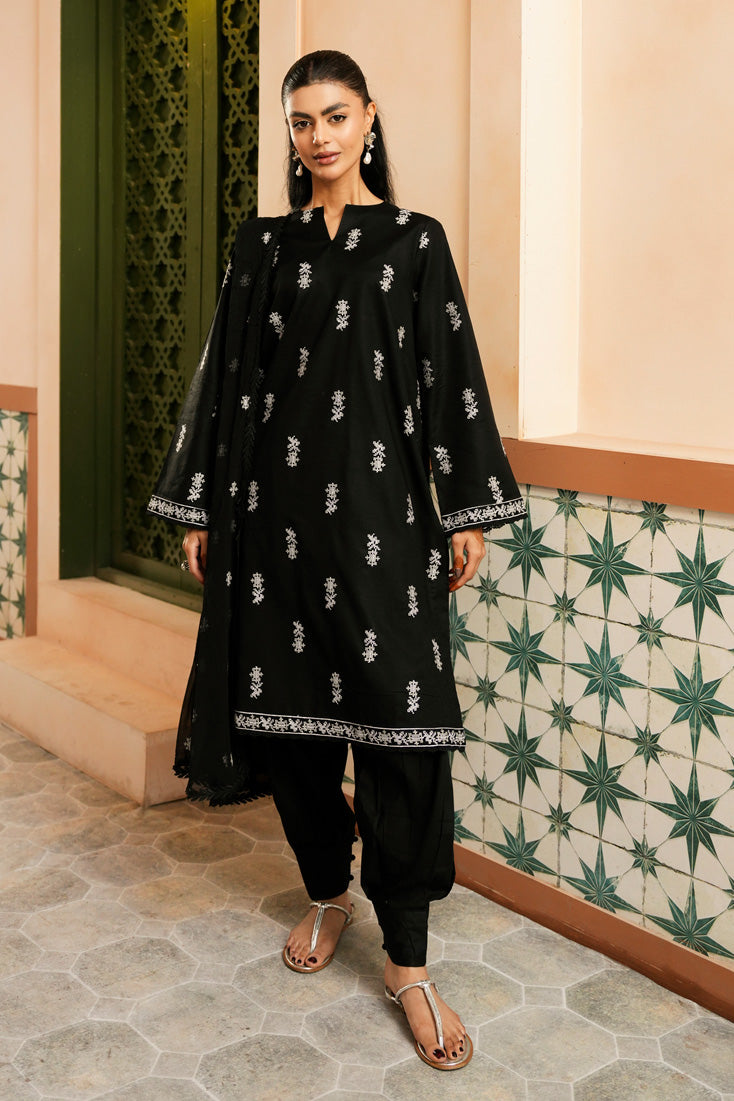Marjjan | Leya Collection | MBL-96 (BLACK) - Luxury Dress - available at Maria Faisal in UK and USA.