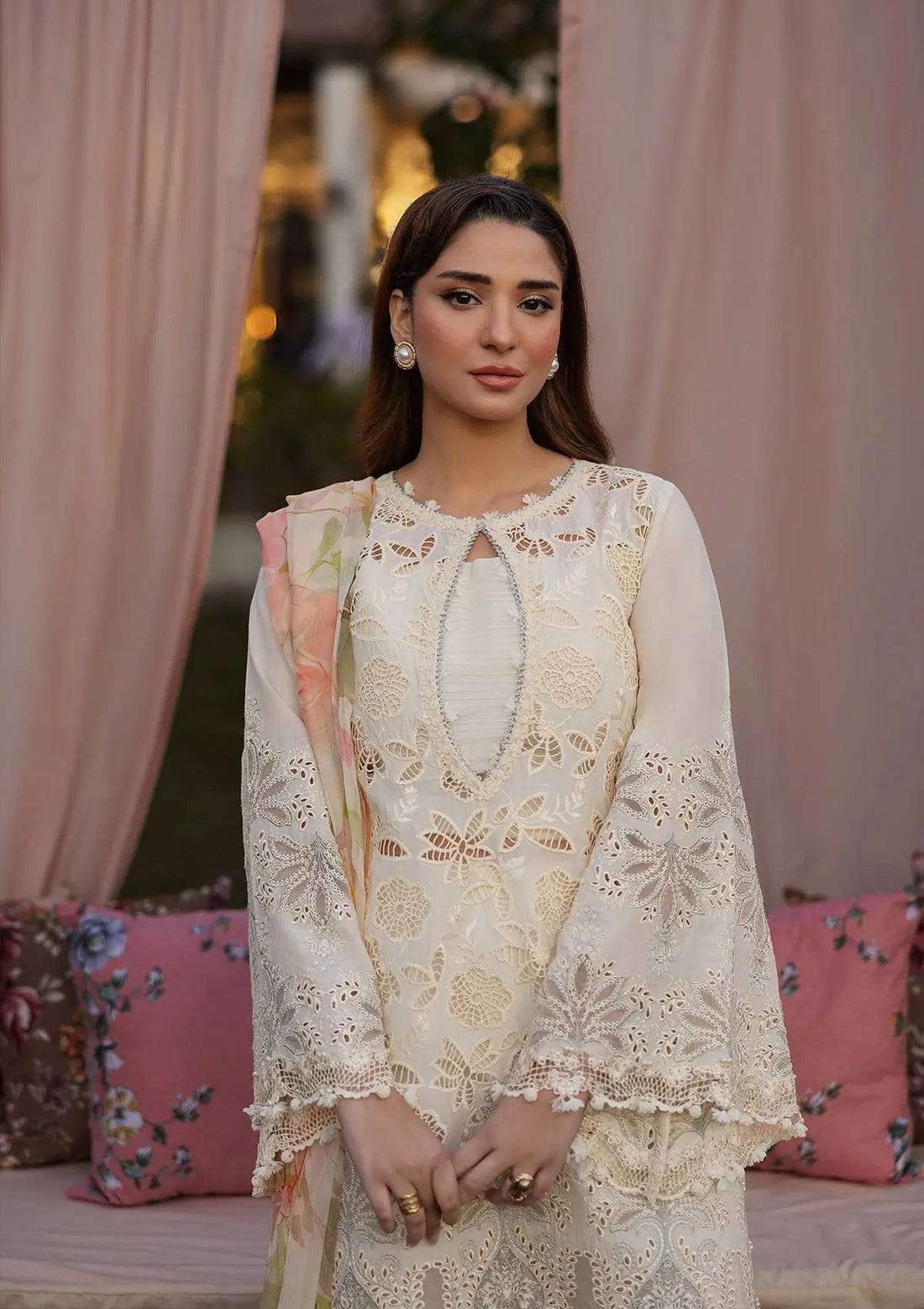 Kahf Premium | Luxury Lawn 25 | KLR-07 Miriam by Maria Faisal - Registered Vendor of : Kahf Premium - type : Ladies Clothes - 100% original wedding dresses