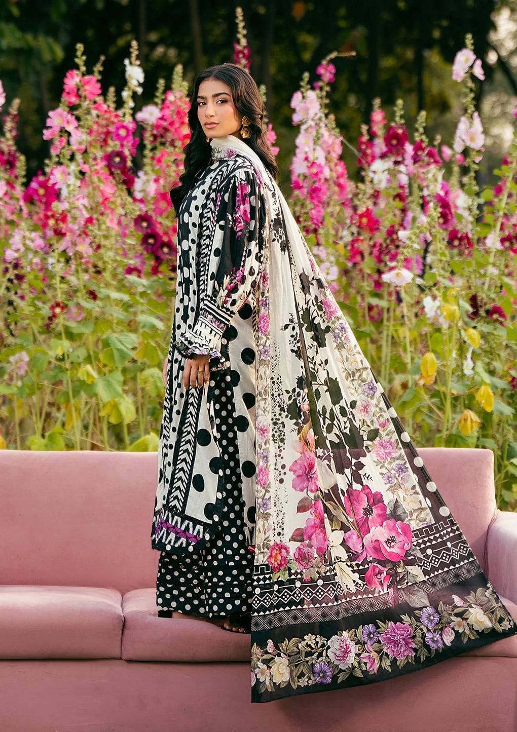 Elaf Premium | Prints 25 | EPS-2B MYSTIC NOIR by Maria Faisal - Registered Vendor of : Elaf Premium - type : Ladies Clothes - 100% original wedding dresses