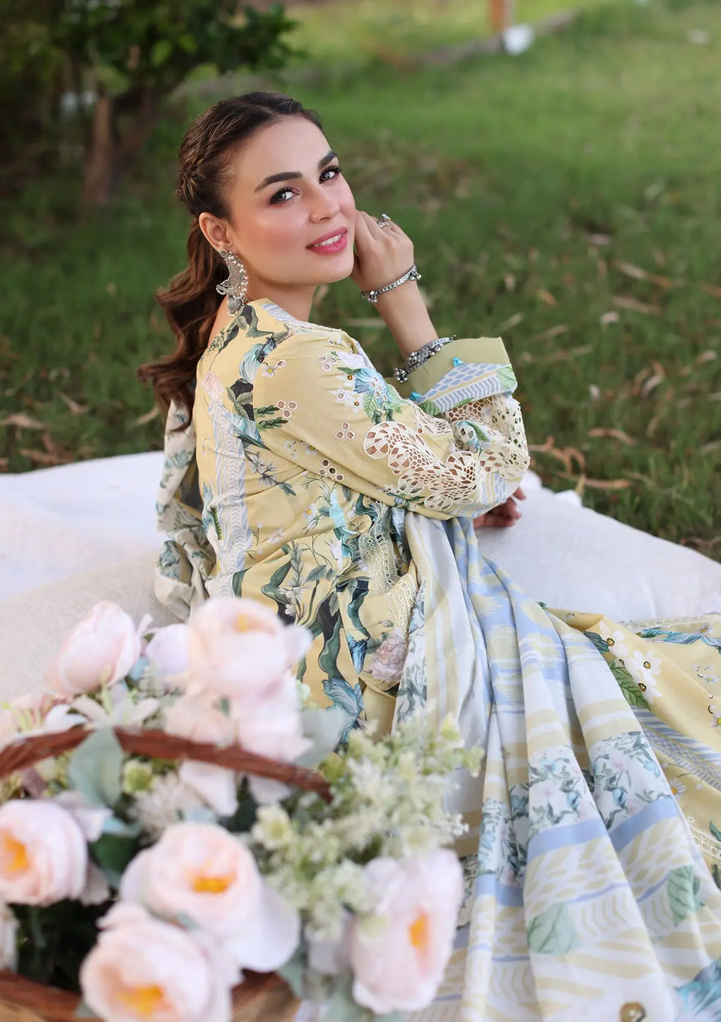 Elaf Premium | Prints Chikankari 24 | 05A CITRUS CRUSH - Waniyas