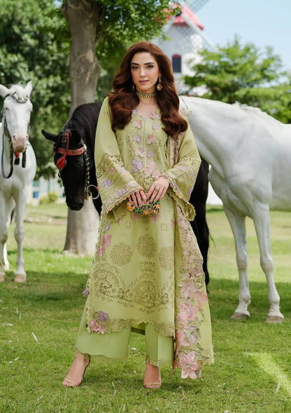 Elaf Premium | Luxury Lawn 25 | ELH-1A PISTACIA by Maria Faisal - Registered Vendor of : Elaf Premium - type : Ladies Clothes - 100% original wedding dresses