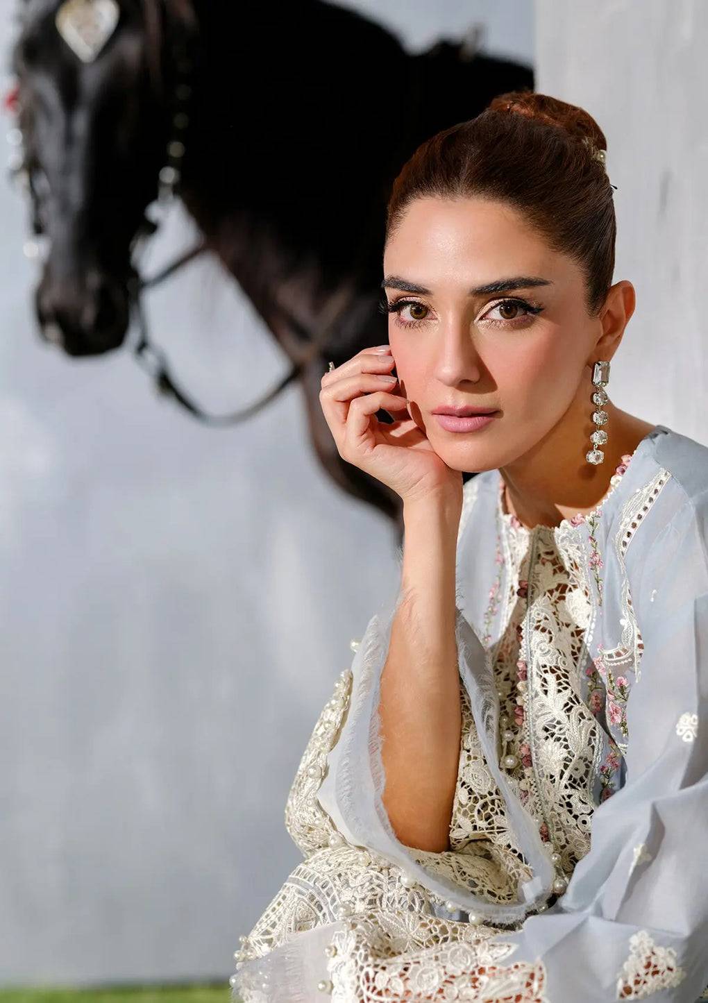 Elaf Premium | Luxury Lawn 25 | ELH-7B ISSABEL by Maria Faisal - Registered Vendor of : Elaf Premium - type : Ladies Clothes - 100% original wedding dresses