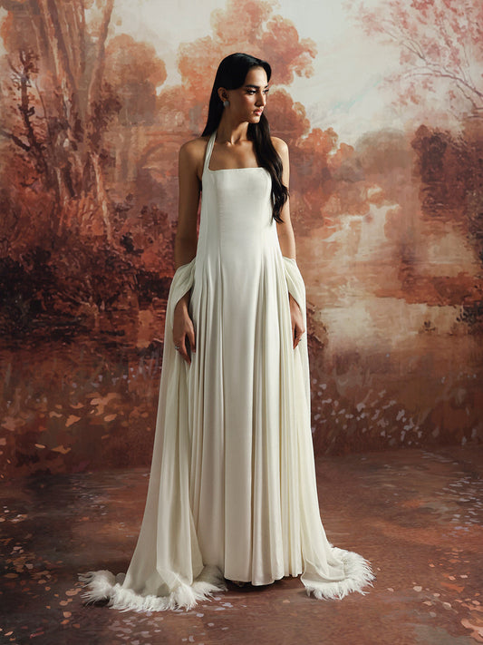 Caia | Basics 26 | Look 3 - Luxury Dress - available at Maria Faisal in UK and USA.