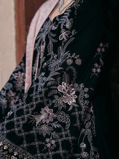 Flossie | Siara Velvet Formals | V-103 - B - Ladies Clothes - Maria Faisal