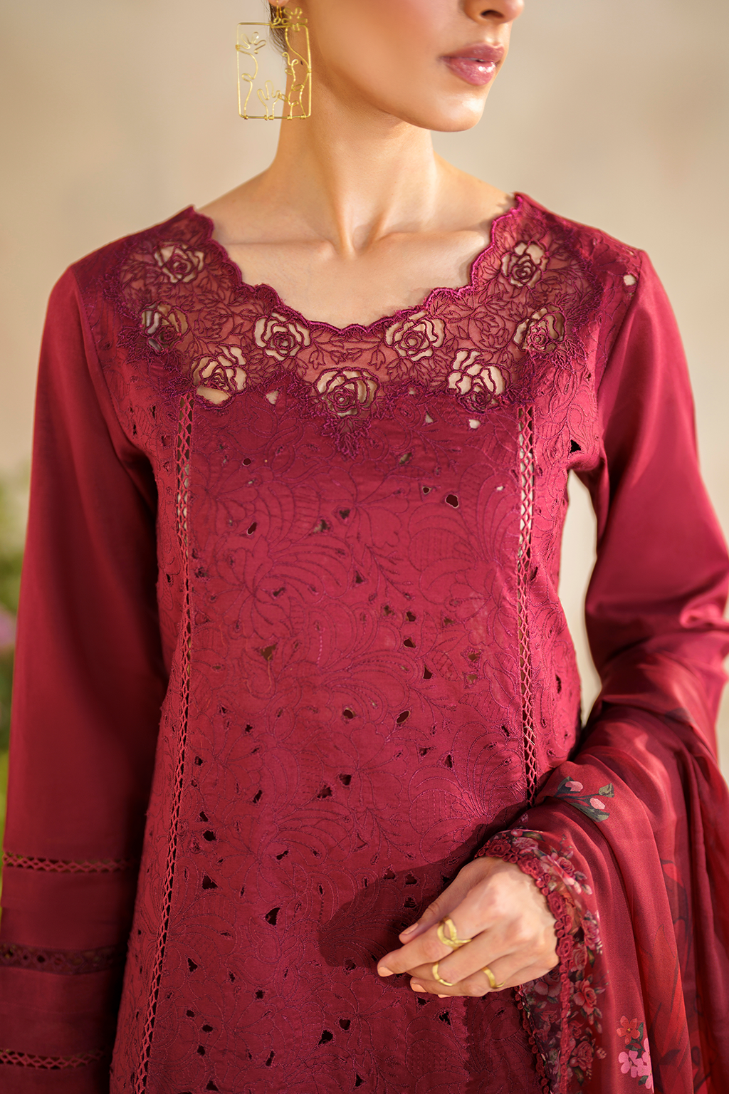 Iznik | Festive lawn 24 | SFL-02 - Designer Dress with Intricate embroidery and embellishments. Shop elegent wedding dress at Maria Faisal.