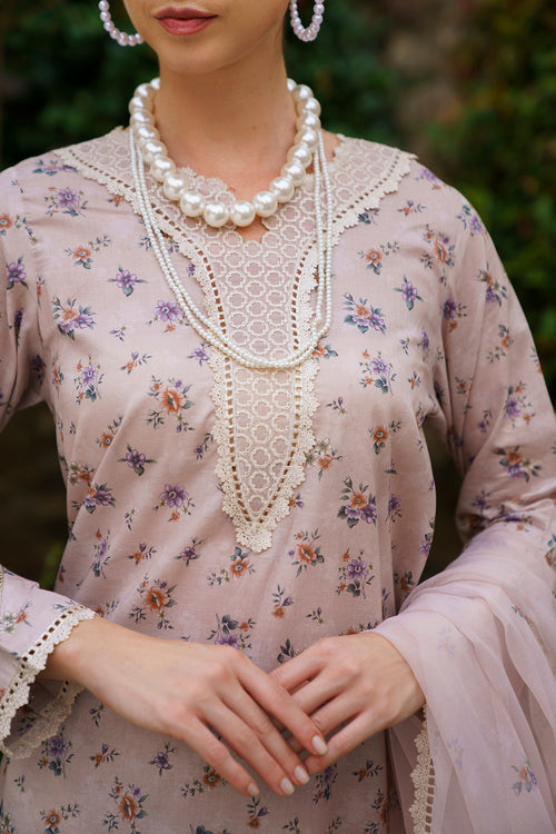 Baroque | Luxury Pret 24 | LAWN UF-590 - Designer Dress with Intricate embroidery and embellishments. Shop elegent wedding dress at Maria Faisal.