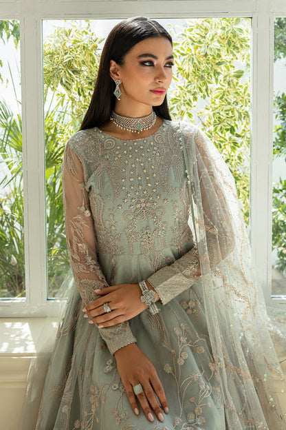 Baroque | Luxury Pret 24 | NET UF-627 - Designer Dress with Intricate embroidery and embellishments. Shop elegent wedding dress at Maria Faisal.