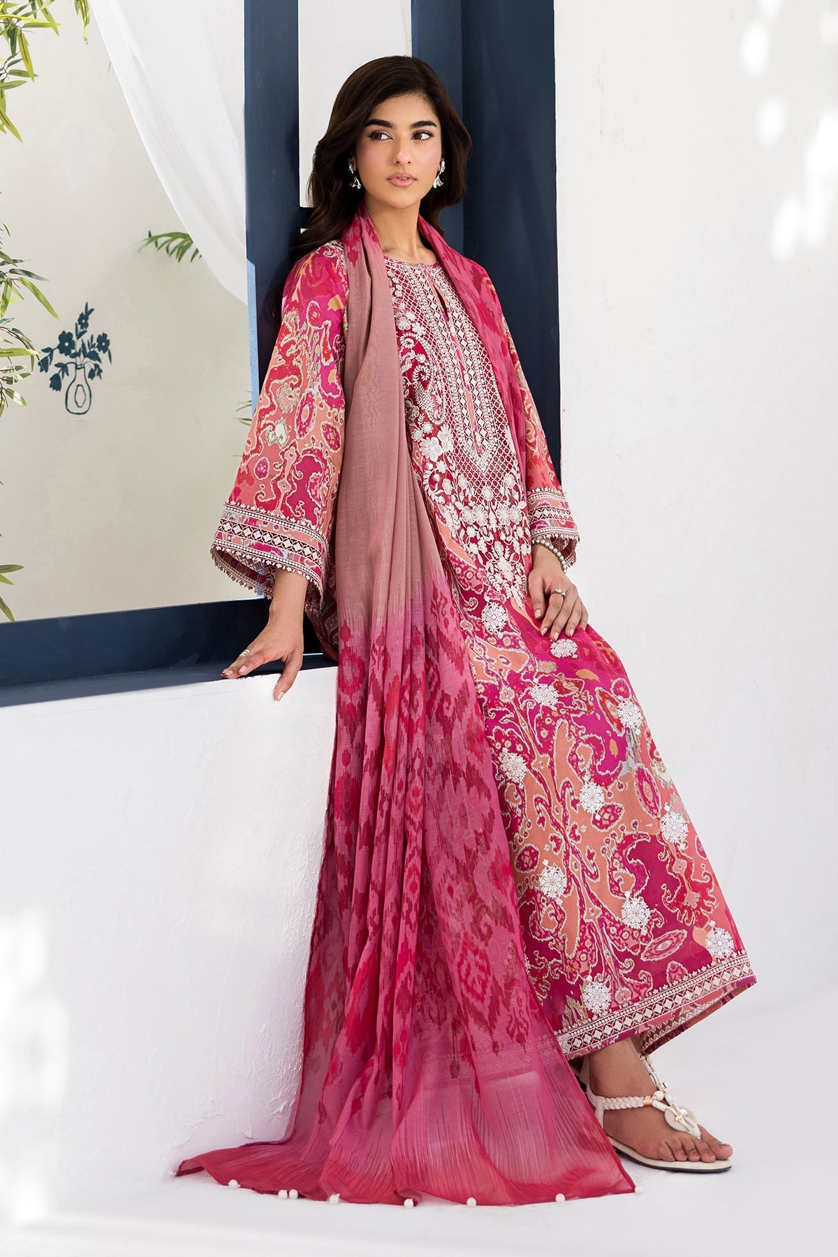 Baroque | Luxury Summer Pret | UF-4452 - Luxury Dress - available at Maria Faisal in UK and USA.