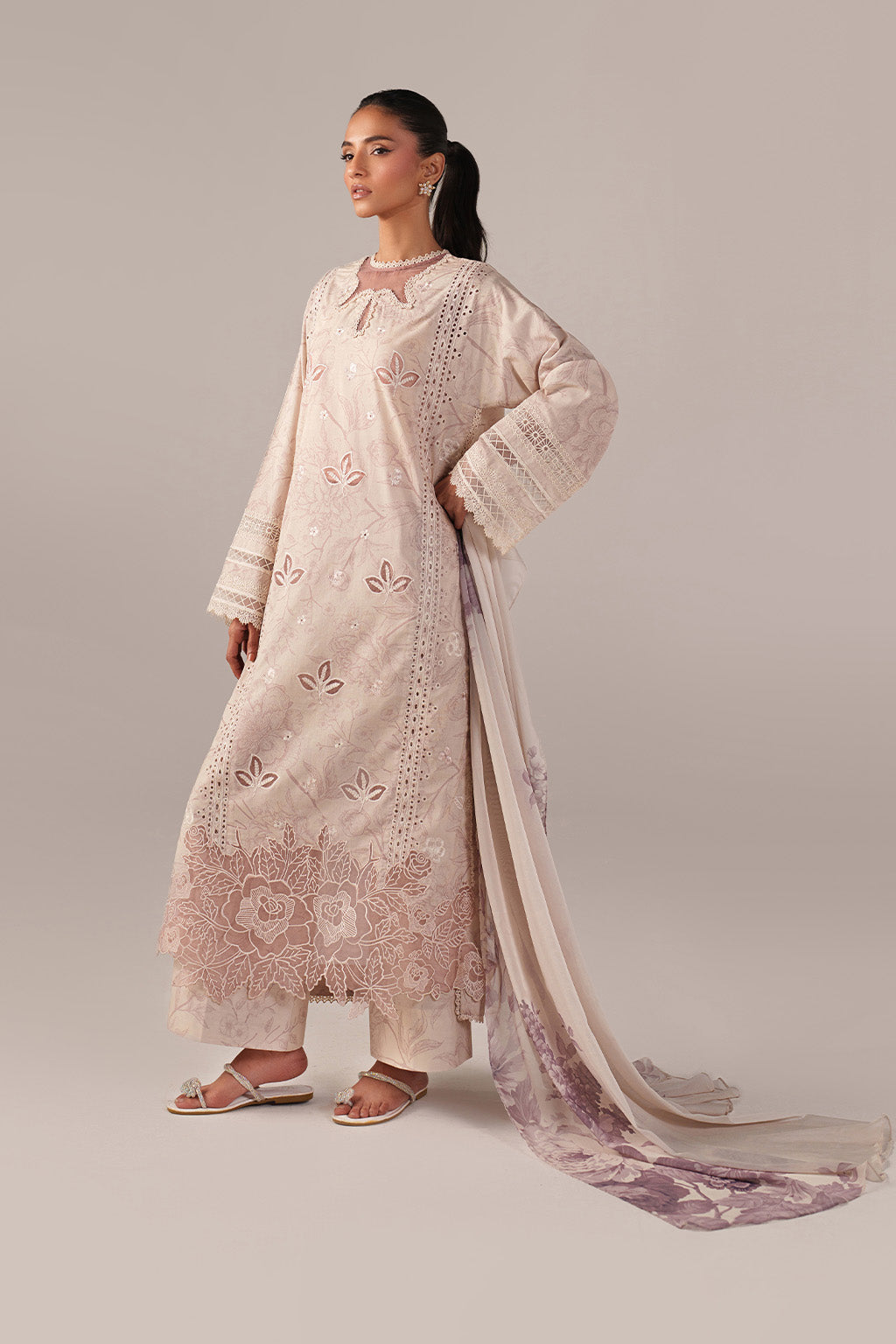 Iznik | Spring/Summer Lawn 26 | SS-01 - Luxury Dress - available at Maria Faisal in UK and USA.
