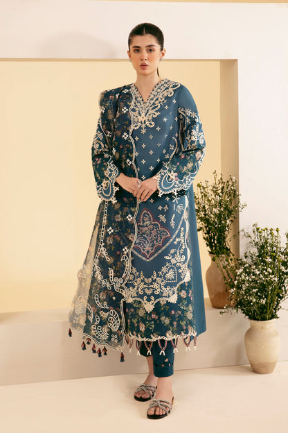 Qalamkar | Qlinekari Luxury Lawn | SQ-05 ELA - Designer Dress with Intricate embroidery and embellishments. Shop elegent wedding dress at Maria Faisal.