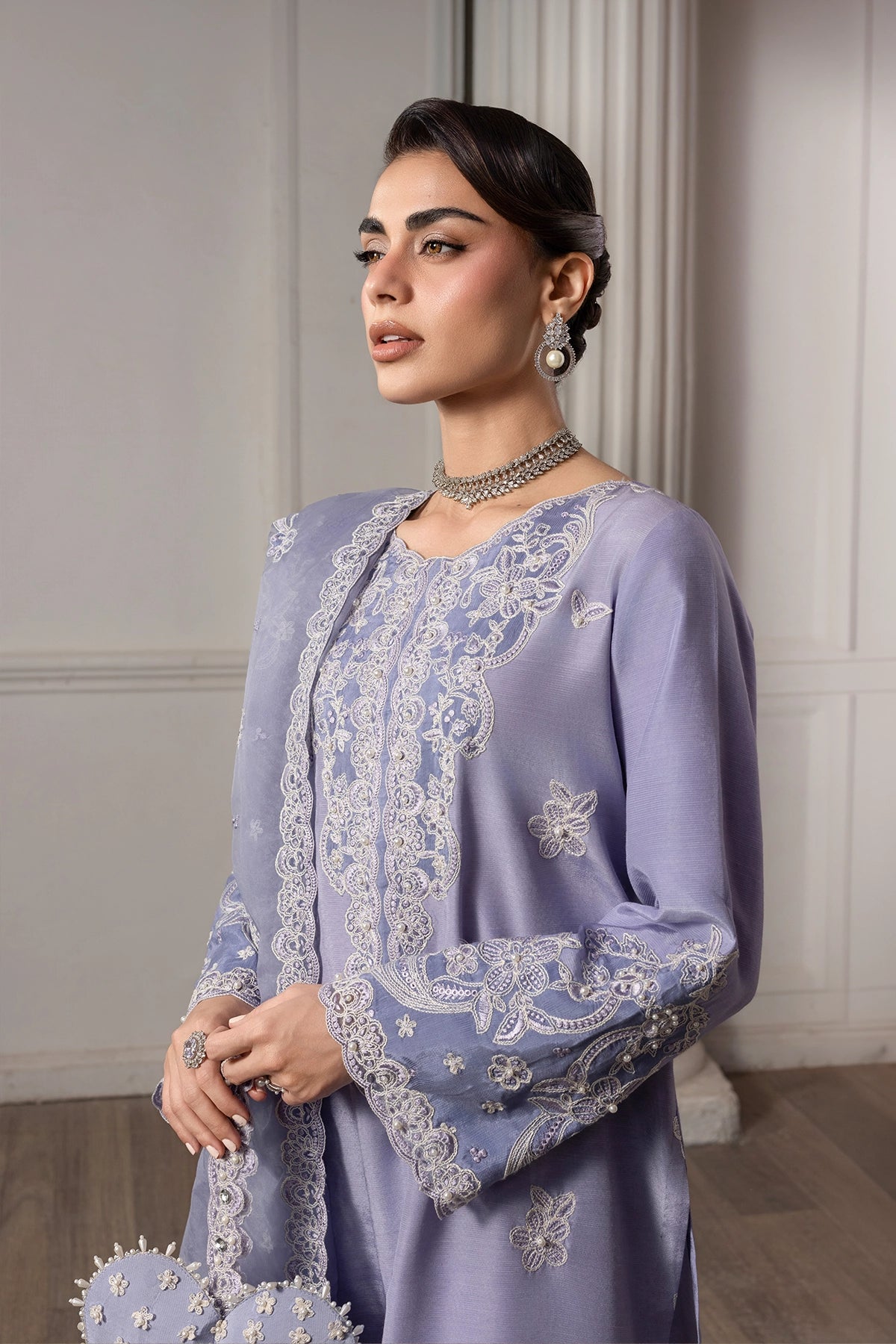 Rangrasiya | Lumeire Silk |Mistica - Luxury Dress - available at Maria Faisal in UK and USA.