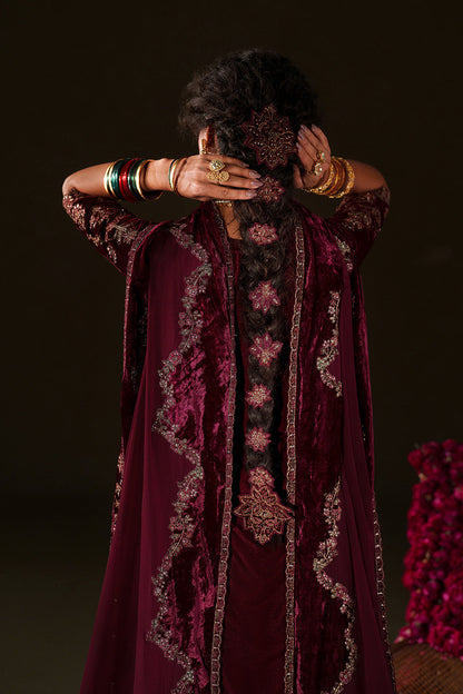 Iznik | Velvet 25 | IV-71 Embroidered Velvet - Formal Dress - available at Maria Faisal in UK and USA.