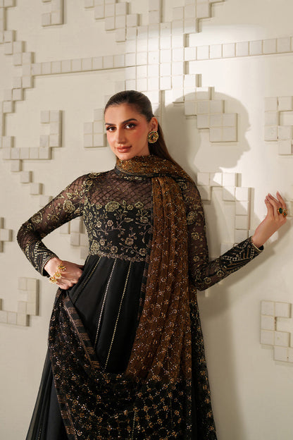 Iznik | Chinon Chiffon | UE-621 - Dress - available at Maria Faisal in UK and USA.