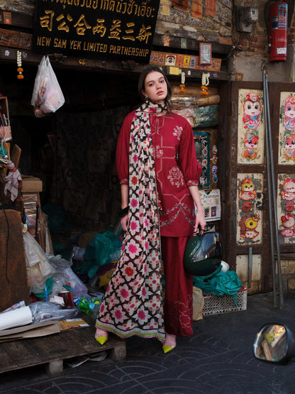 Zara Shahjahan | Coco Lawn 26 | Rivae-1B - Luxury Dress - available at Maria Faisal in UK and USA.
