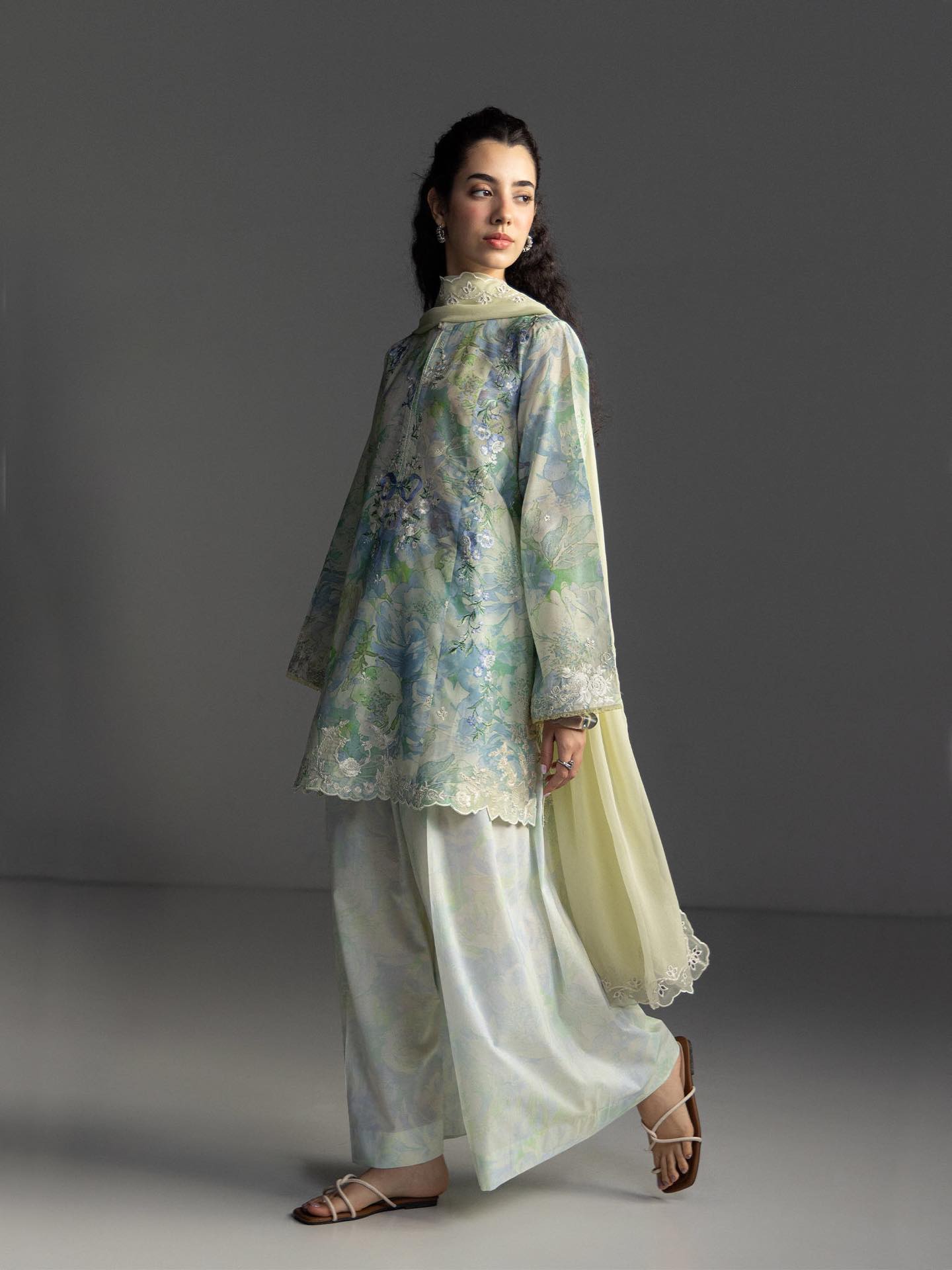 Zara Shahjahan | Coco Lawn 26 | Aira-6A - Luxury Dress - available at Maria Faisal in UK and USA.