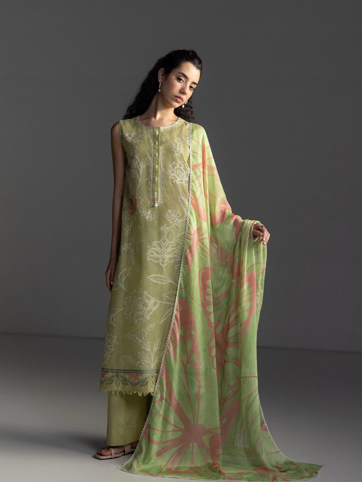 Zara Shahjahan | Coco Lawn 26 | Isla-4B - Luxury Dress - available at Maria Faisal in UK and USA.