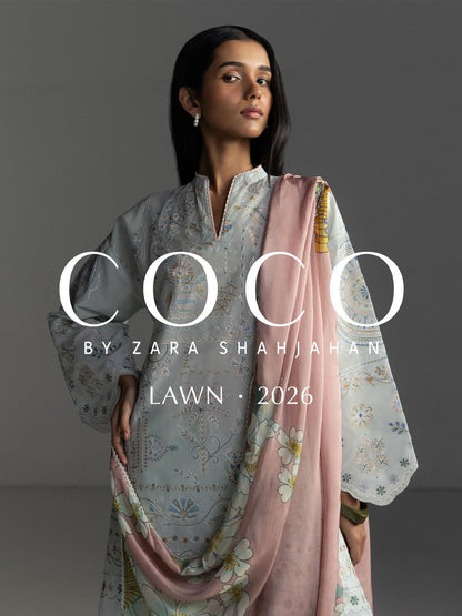 Zara Shahjahan | Coco Lawn 26 | Veya-7B - Luxury Dress - available at Maria Faisal in UK and USA.