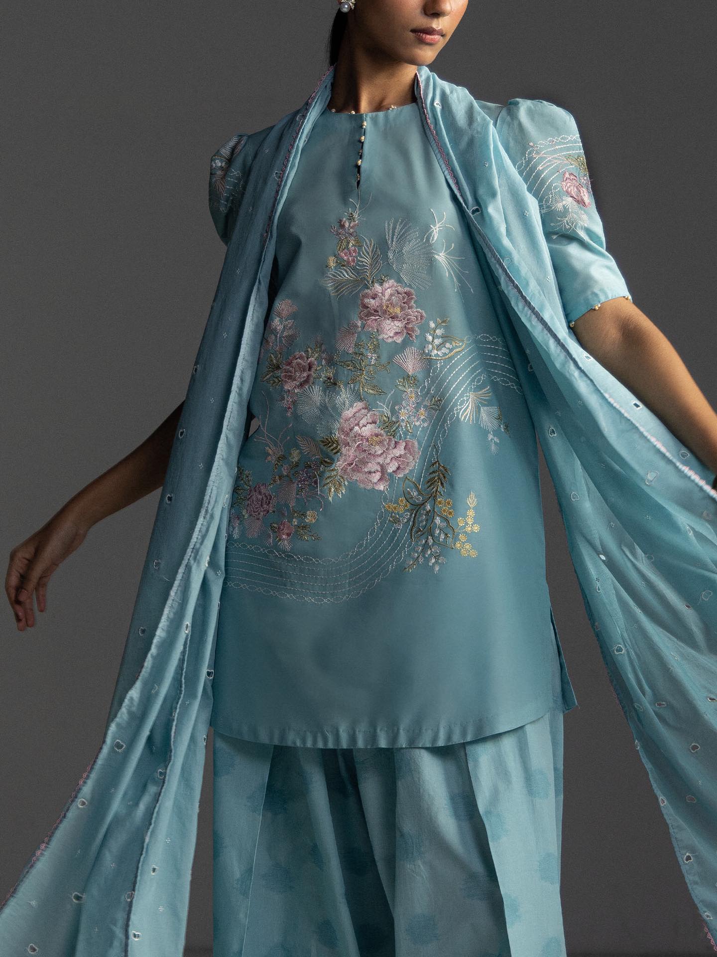 Zara Shahjahan | Coco Lawn 26 | Evia-9B - Luxury Dress - available at Maria Faisal in UK and USA.