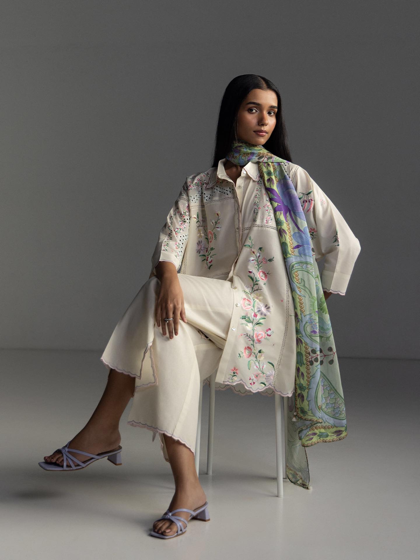 Zara Shahjahan | Coco Lawn 26 | Seren-5A - Luxury Dress - available at Maria Faisal in UK and USA.