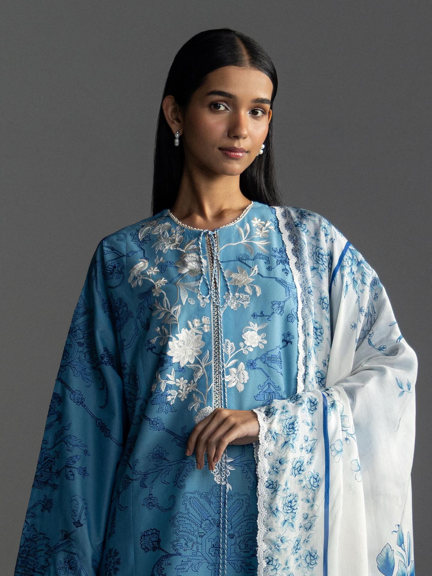 Zara Shahjahan | Coco Lawn 26 | Aviona-3A - Luxury Dress - available at Maria Faisal in UK and USA.