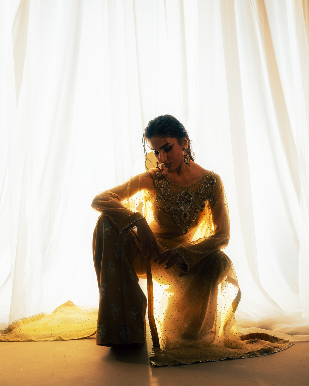 Vasal | Zyra Luxe Pret 26 | Golden Dusk - Ladies Clothes - Maria Faisal