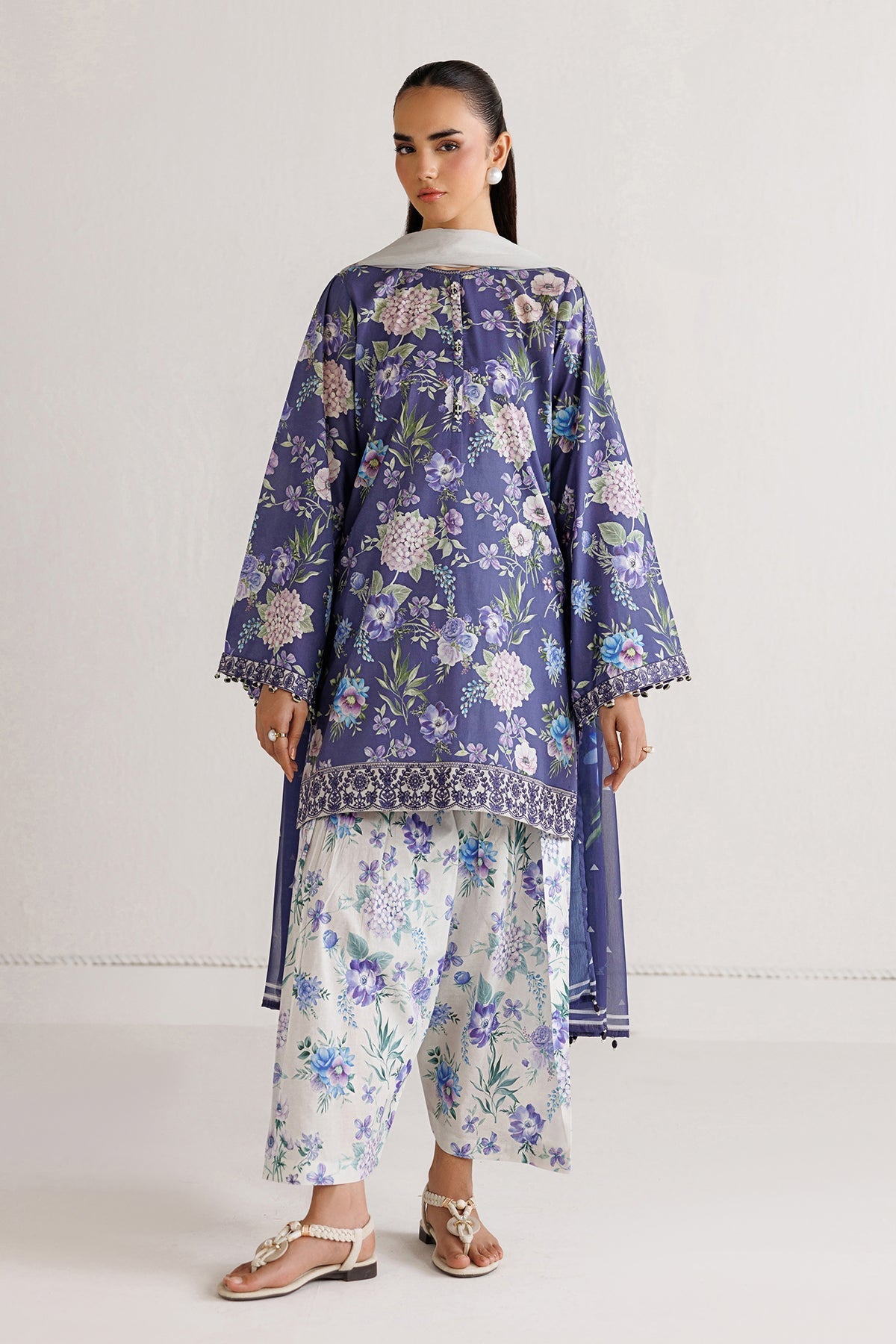 Baroque | Luxury Summer Pret |  UF-4496 - Luxury Dress - available at Maria Faisal in UK and USA.