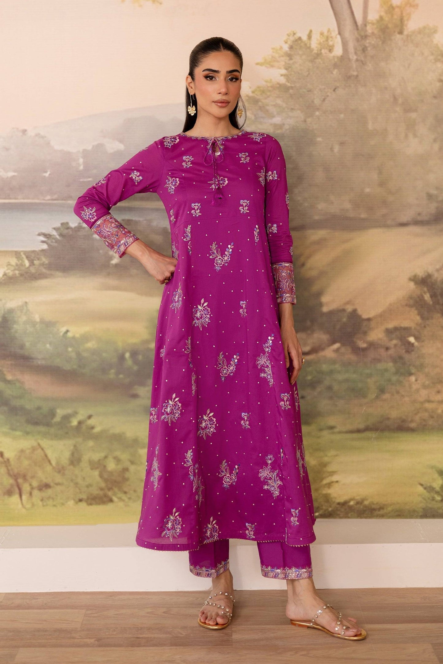 Batik | Nyra Embroidered Summer Solids | Mehlam by Maria Faisal - Registered Vendor of : Batik - type : Ladies Clothes - 100% original wedding dresses