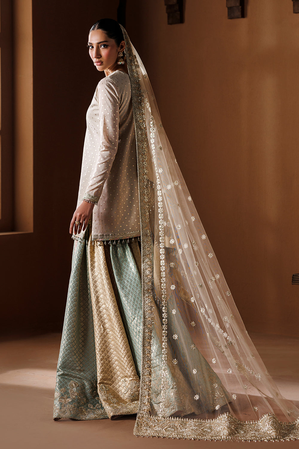 Baroque | Formals Collection | EMBROIDERED ZARRI CHIFFON UF-4435 - Formal Dress - available at Maria Faisal in UK and USA.
