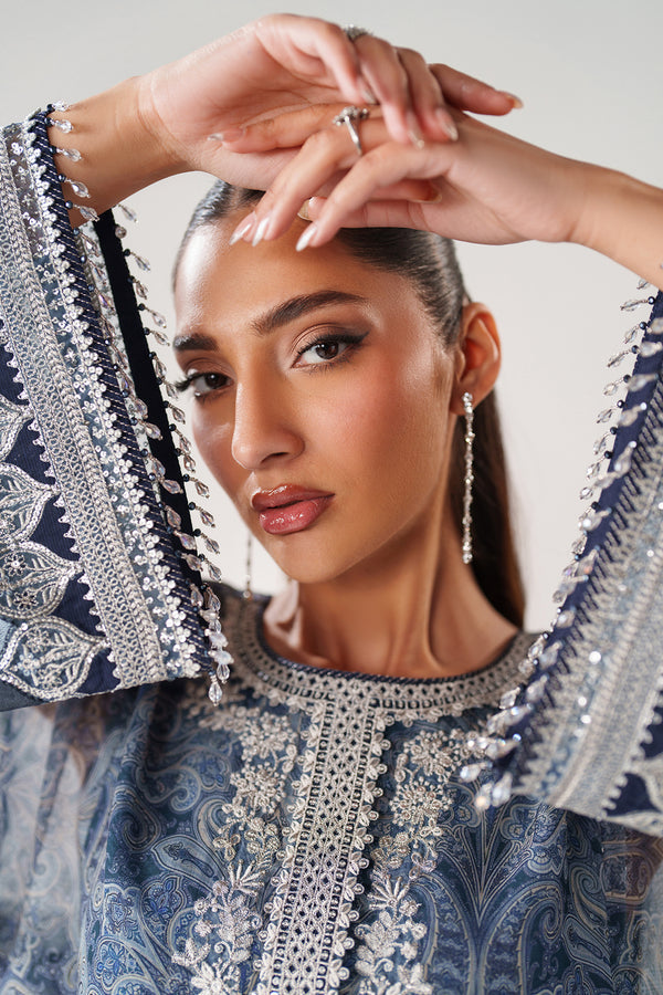 Baroque | Formals Collection | EMBROIDERED CHIFFON UF-4387 - Formal Dress - available at Maria Faisal in UK and USA.