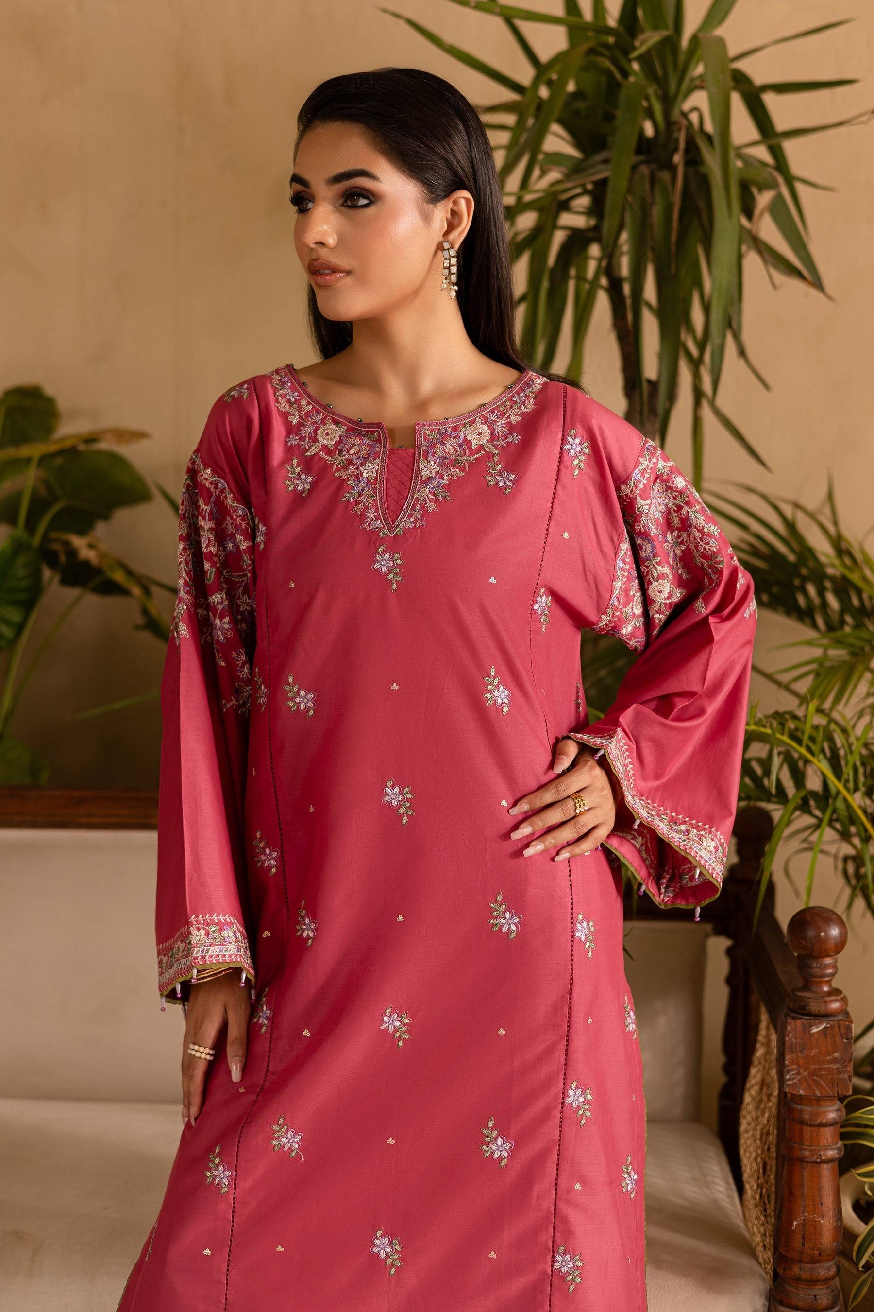 Batik | Nyra Embroidered Summer Solids | Blush by Maria Faisal - Registered Vendor of : Batik - type : Ladies Clothes - 100% original wedding dresses