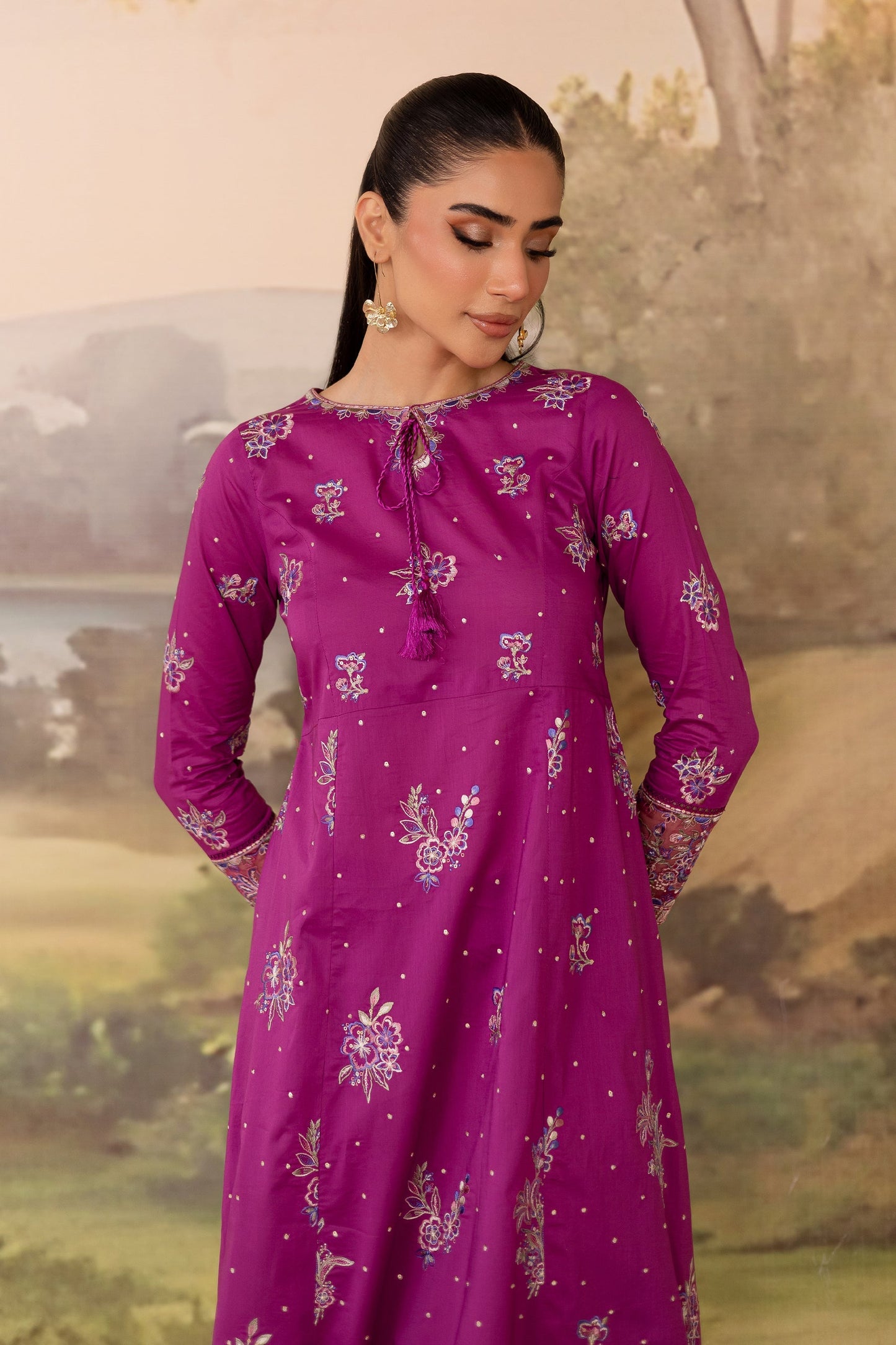 Batik | Nyra Embroidered Summer Solids | Mehlam by Maria Faisal - Registered Vendor of : Batik - type : Ladies Clothes - 100% original wedding dresses
