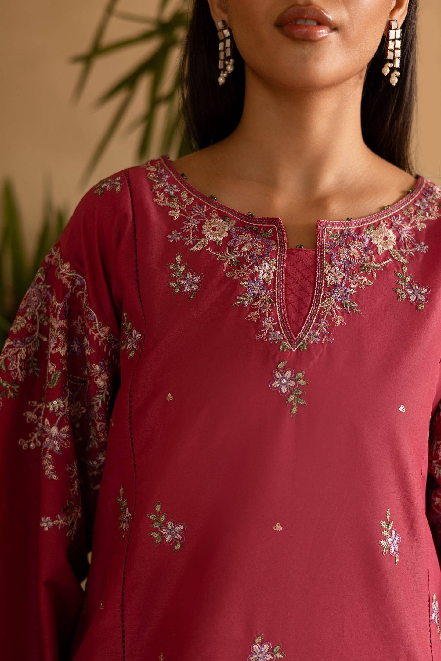 Batik | Nyra Embroidered Summer Solids | Blush by Maria Faisal - Registered Vendor of : Batik - type : Ladies Clothes - 100% original wedding dresses