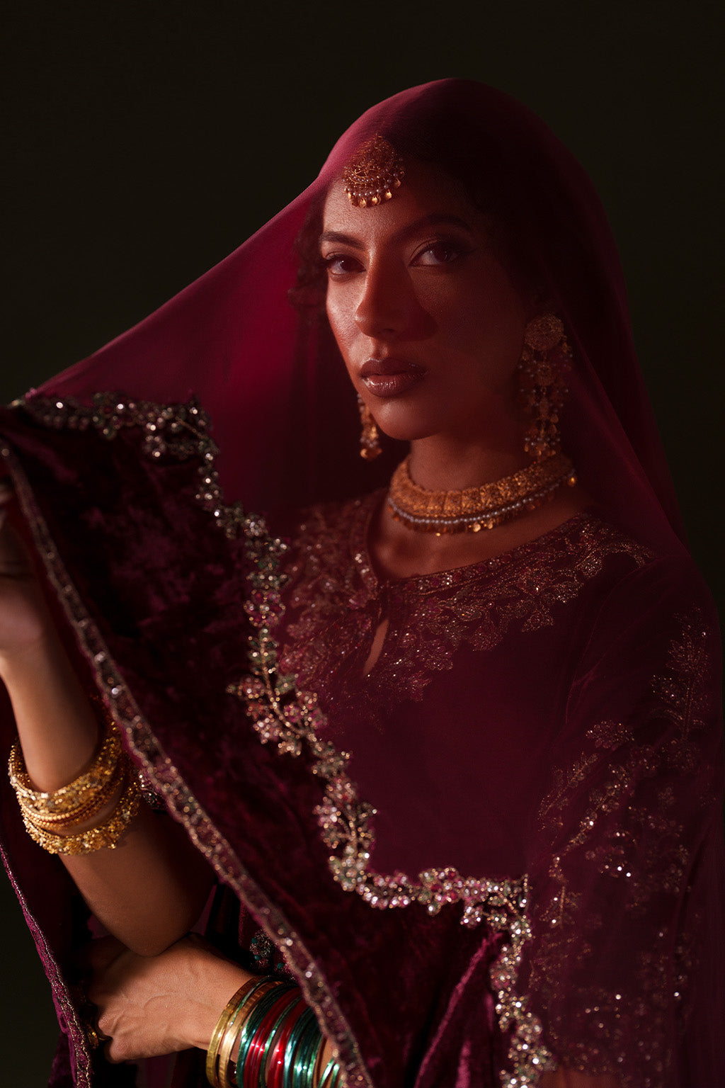 Iznik | Velvet 25 | IV-71 Embroidered Velvet - Formal Dress - available at Maria Faisal in UK and USA.