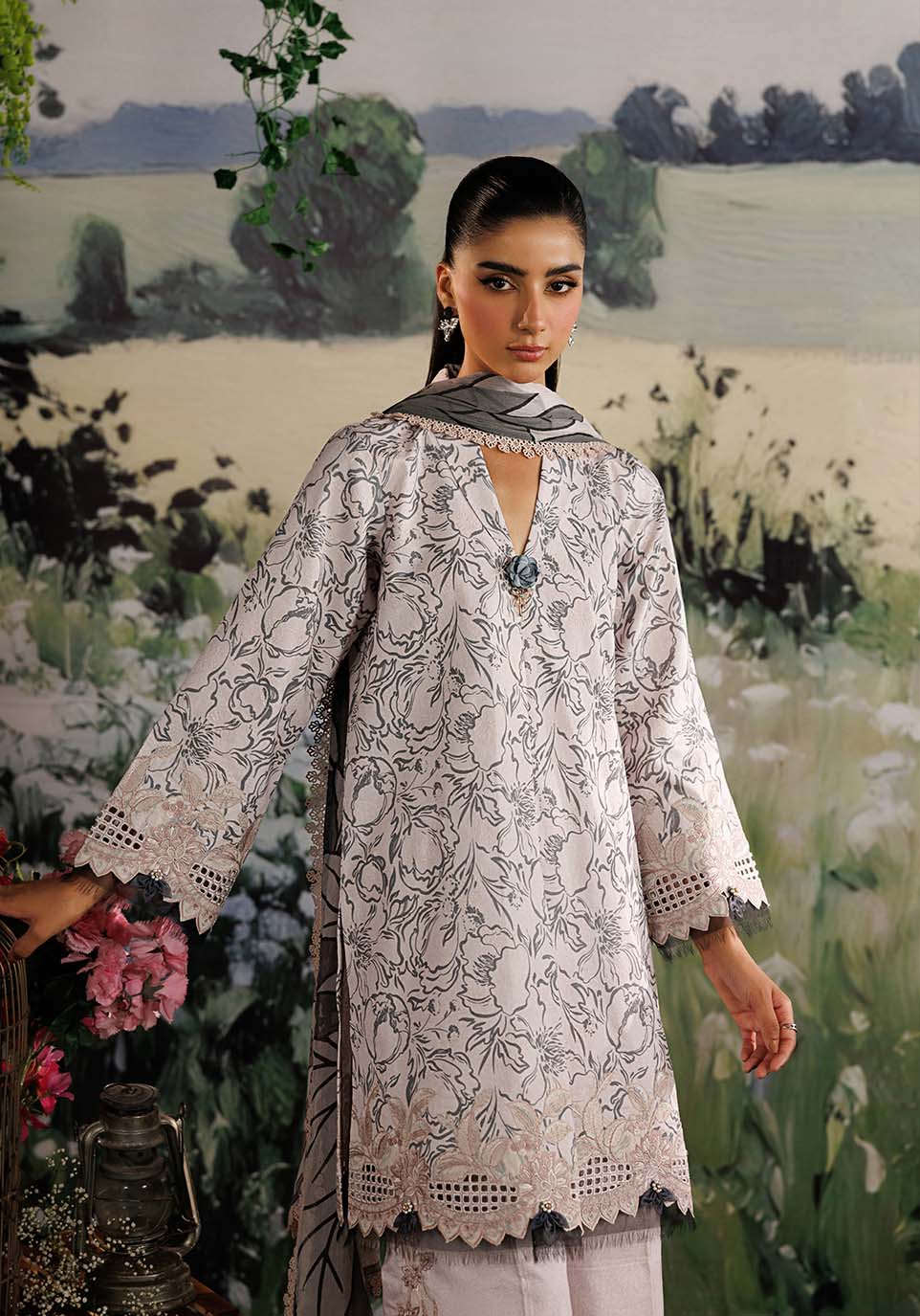 Zarqash | RimJhim The Moonsoon Edit 26 | GULMOHAR ZQ001 - Casual Dress - available at Maria Faisal in UK and USA.