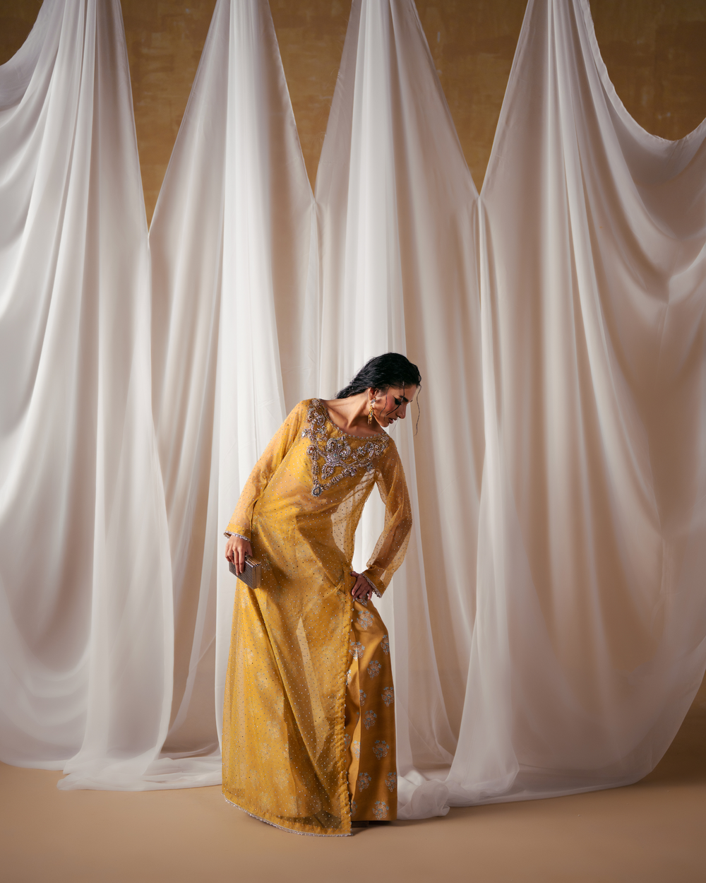 Vasal | Zyra Luxe Pret 26 | Golden Dusk - Ladies Clothes - Maria Faisal