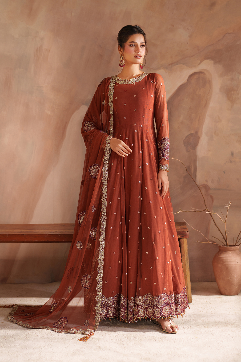 Iznik I Festive Formal I CC-78 Embroidered Net - Ladies Clothes - Maria Faisal