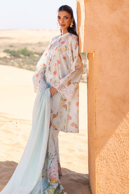 Cross Stitch | Eid Lawn 24 | AQUA GLAZE - Designer Dress with Intricate embroidery and embellishments. Shop elegent wedding dress at Maria Faisal.